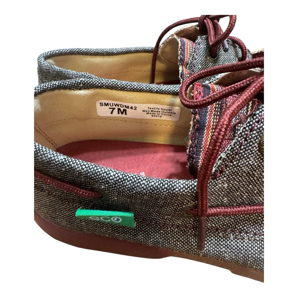 Twisted X Eco TWX Women's Size 7 Moccasins Driving Shoes‎ Gray Red Slip On - Picture 7 of 8